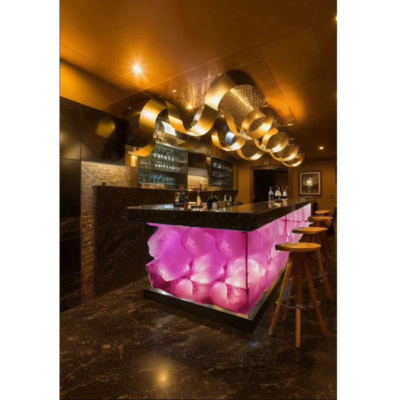 custom made bar counter design for restaurant wood modern restaurante bar bartender workbench