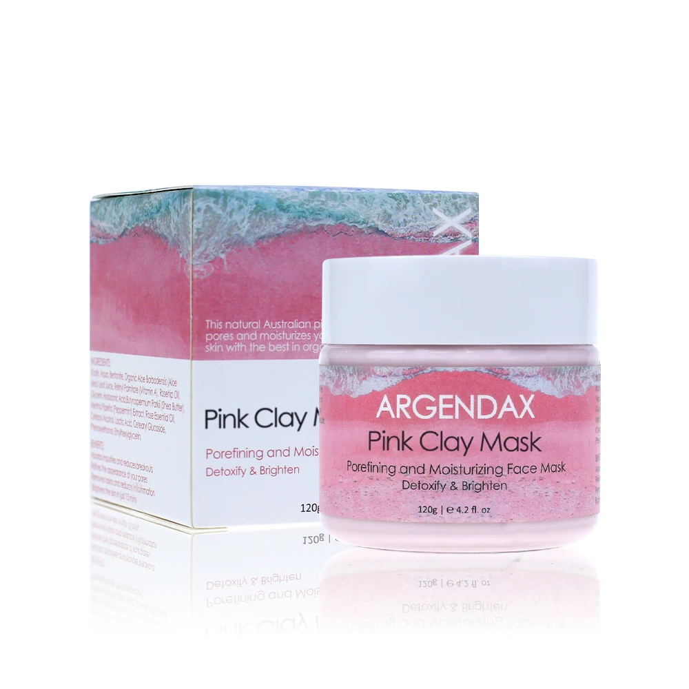 All Natural Purifying Pink Clay Exfoliating Facial Mask Organic Skin Care Pink Clay Face Mask