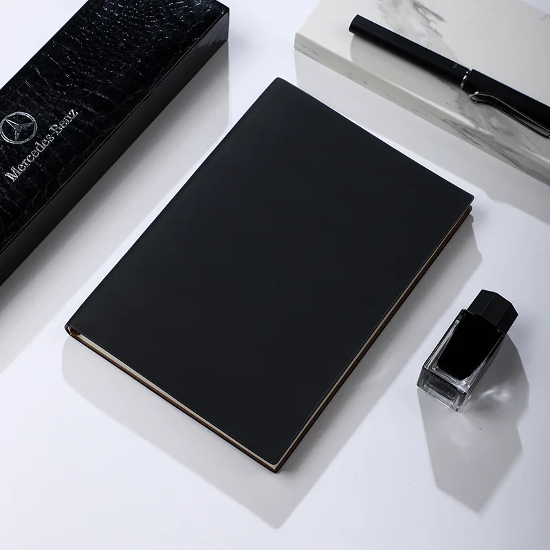 School Supplies A5 Size Ruled Printing 100 Sheets Offset Paper Leather Bound Notebook