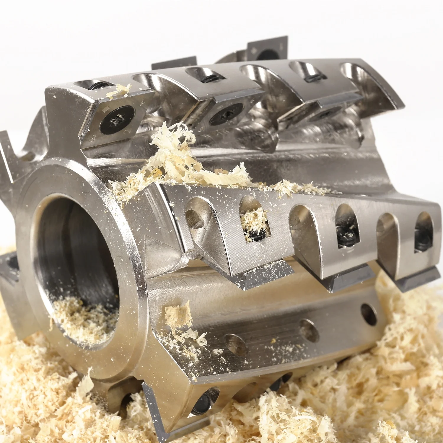 KWS TCT Helical Planer Cutter with Reversible Carbide Knives for Wood Planing-Steal Body (light & heavy duty)