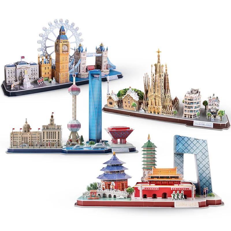 Factory Direct Sale 3D Puzzle Custom Paper Jigsaw Diy Toy stadium 3d puzzle