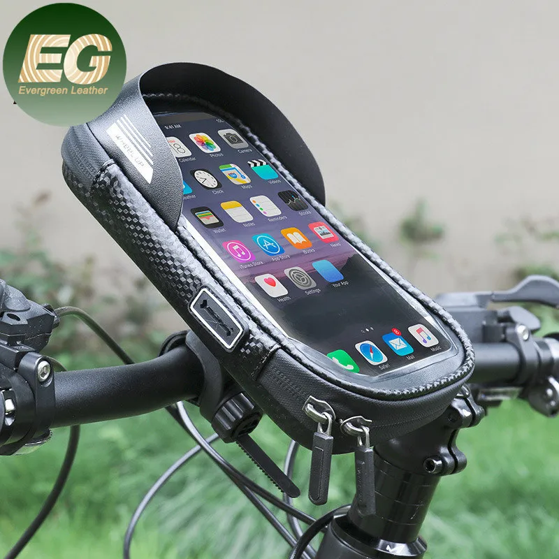 Ea056 Mini Carry Waterproof Mountain Bicycle Pouch Cell Phone Holder Frame Bags Top Custom For Travel Handlebar Road Bike Bag