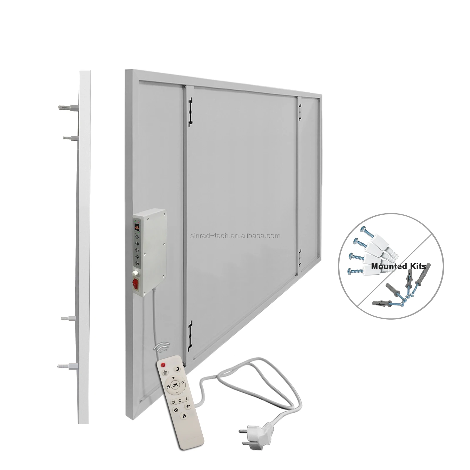 Energy saving carbon crystal far infrared panel heater with printing C080 800 W 7*24 hrs Programming weekly timer panel heater