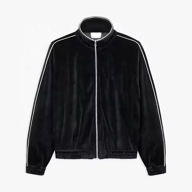 Custom blank  Plus Size  reflective Velvet Tracksuits  Jogger Suits 2 Piece Set  winter screen print velour tracksuit for men