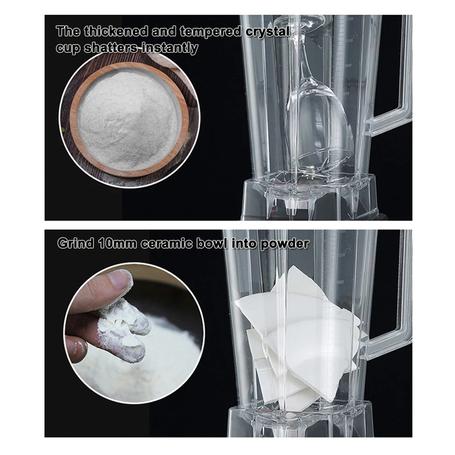 Custom High Performance 2L Large Multi Purpose Commercial Drink Mix Powder Mixer Food Table Blender Machine for Restaurant