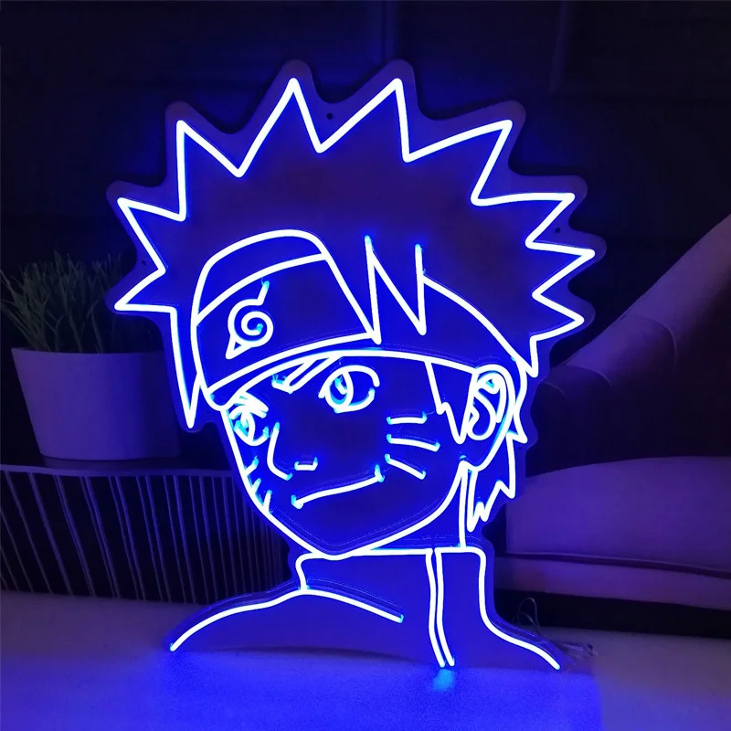 Naruto Cartoon Characters Customized Neon Lights Anime Character Design LED Neon Light Personalized Custom Acrylic Luminous Sign
