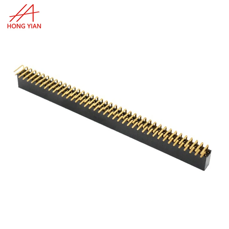 PCB Board to Board Connector Single/Double Row Right Angle 2.54 3.96 .5.08mm Pitch Gold Flash 2-80Pins Male Pin Header