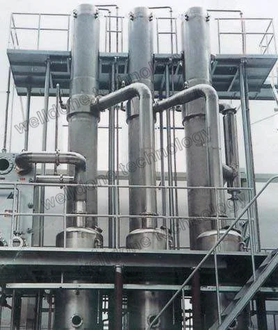 concentrated juice Three Effect Fall Film Evaporator