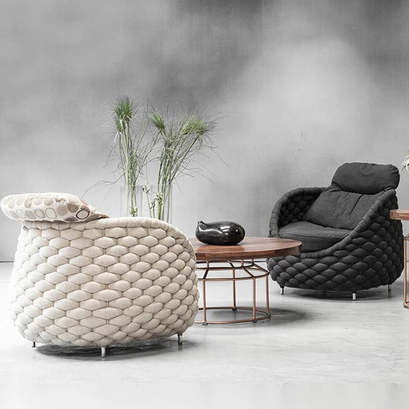 Веревочная садовая мебель, уличный одноместный диван