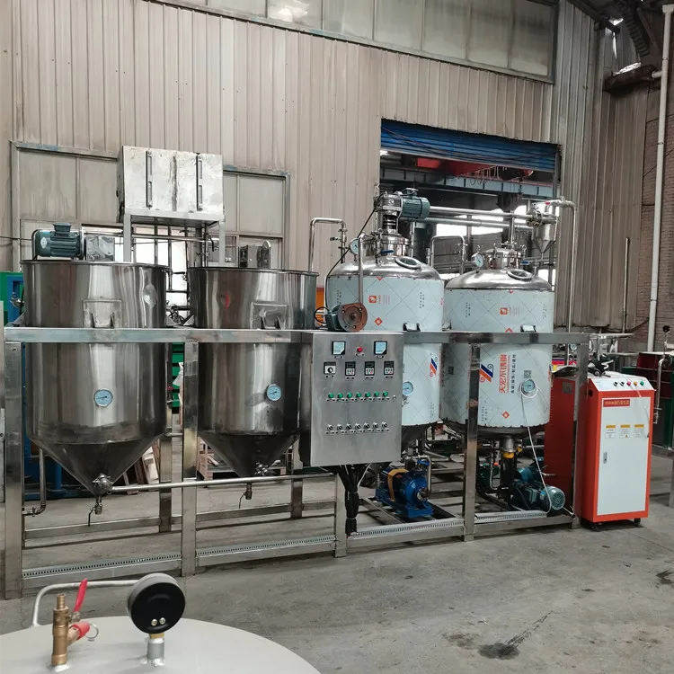 Promotion cheap sale 2 jars small scale edible cotton seeds oil refinery machine to refine vegetable oil