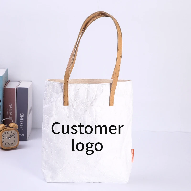 Reusable Tote Bag Waterproof Durable Dupont Tyvek Paper Shopping Bag