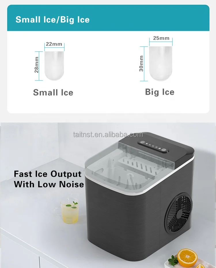 factory price wholesale OEM ODM 1.3l 12kg  round ice maker home maker ice machine for house housing office
