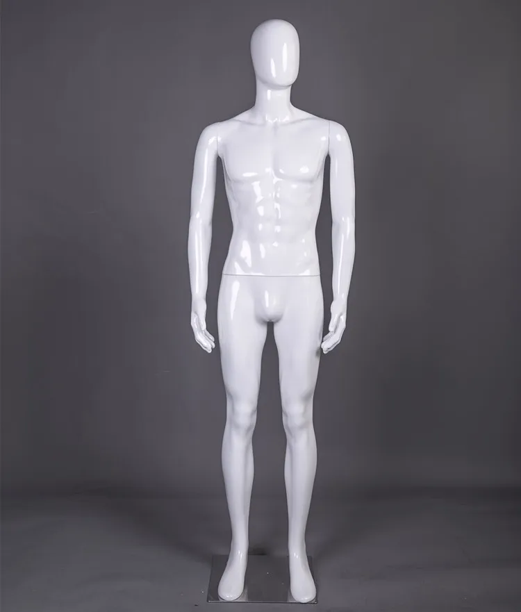 Plastic glossy white male manikin men mannequins for clothing
