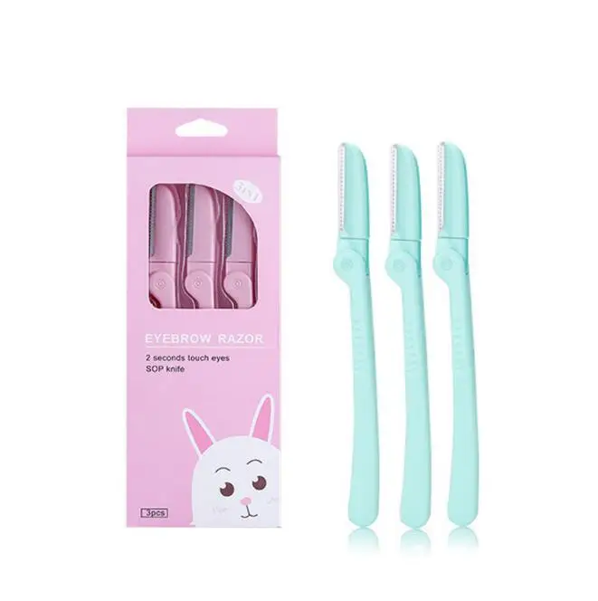 
3Pcs/Set Facial Eyebrow Trimmer Face Hair Razor Beauty Face Eye brow Sharper Shaver Blades 
