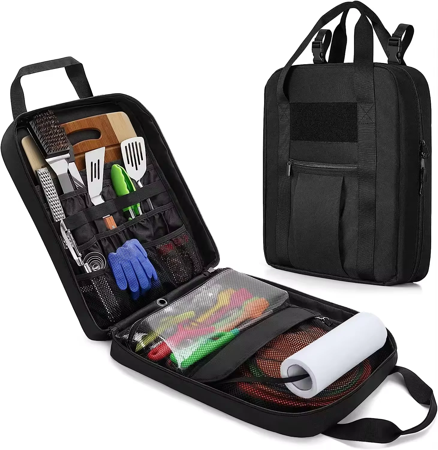 Multifunction Travel Thick Padded Cooker Bag Camping Picnic Utensil Carry Bag Professional Kitchen Utensil Organizer Bag