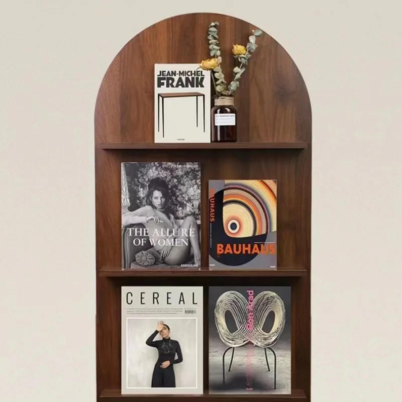 Modern Green Wooden Shelf Youth Bookshelf Bookcase  with Wall Mounted Shelves & Floor-Standing Magazine Basket Home Decor