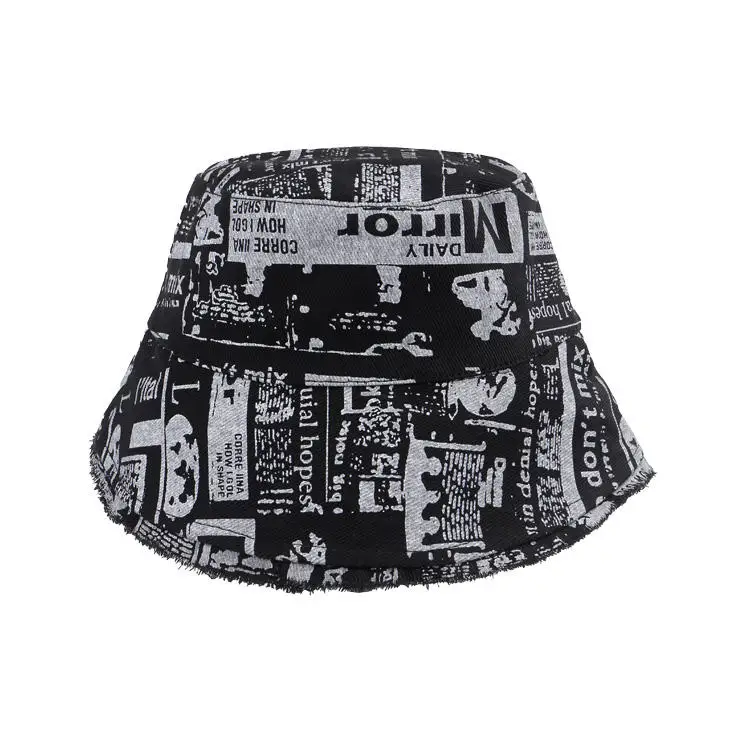 Fashing New Design Custom Cotton Print Pattern Bucket Hat Outdoor Bucket Reversible Hats With Custom Logo Hijab