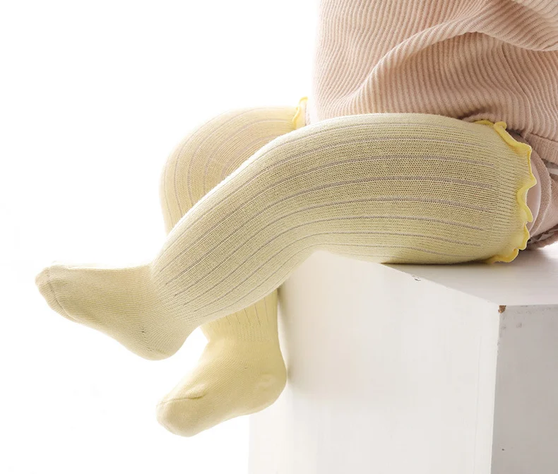 solid color lace  baby winter socks baby   knee high baby soc