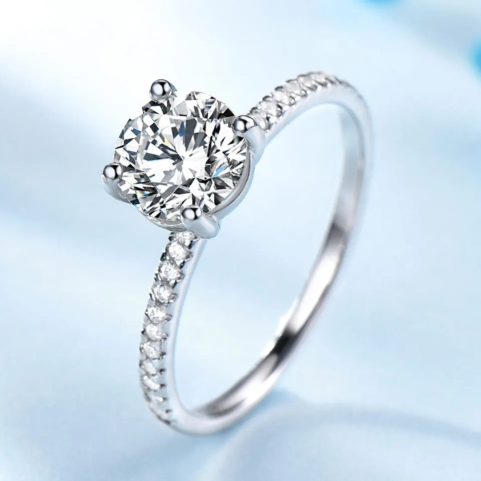 В европейском и американском стиле; Роскошные женские 925 стерлингового серебра кубический циркон ожерелье кольцо 2 шт./компл.