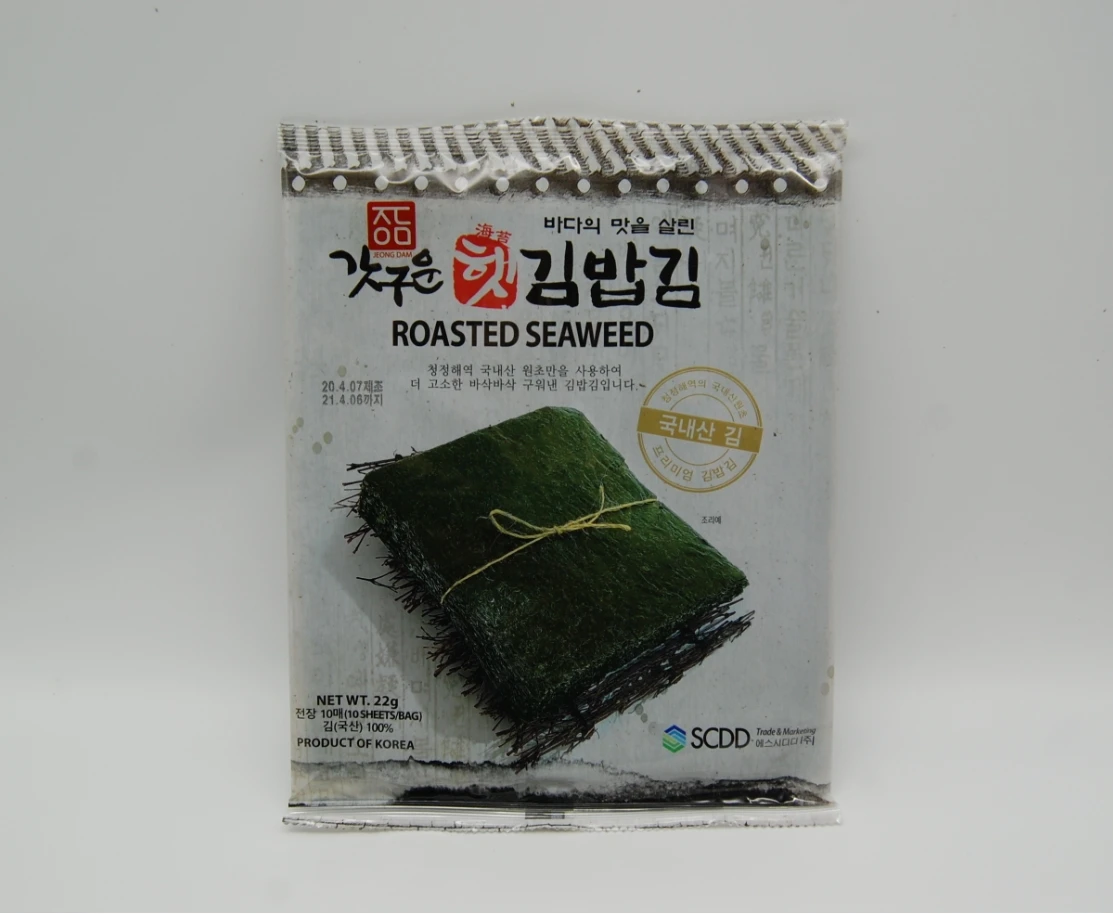 
 Корейская чистая жареная морская водоросль для рисового рулона Gimbab, лист Нори Суши с хрустящей и четкой текстурой (10 листов/1 упаковка  