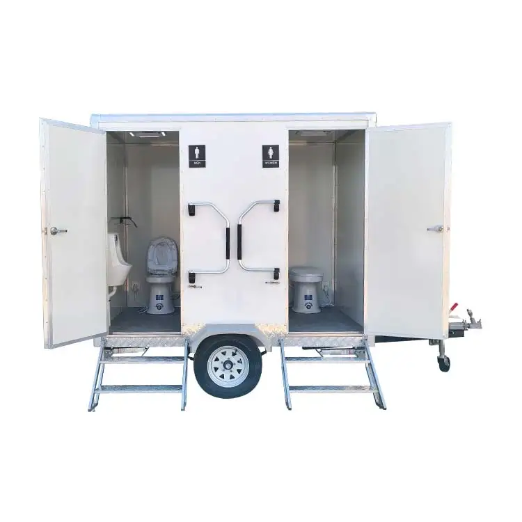 YITUO Brand Outdoor Portable Bathroom Unit Shower Car Trailer Toilet Portable Public Potty Mobile Toilet on Wheel for Party