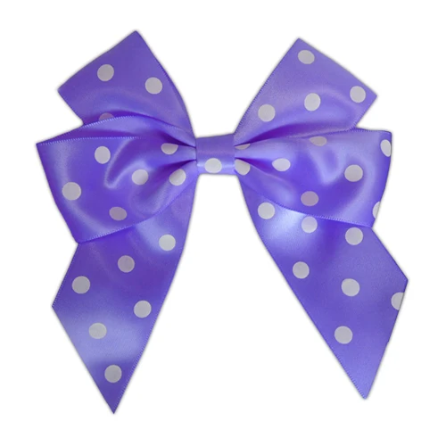 Factory Wholesale Satin Ribbon Headband Bow Hair Ribbons And Bows For Gifts Dot Printed Ribbon Bow