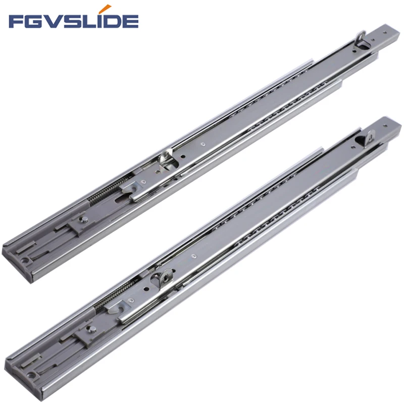 Slide manufacturer 16 inch furniture cabinet soft close drawer slide rail ball bearing telescopic channel drawer slide wholesale