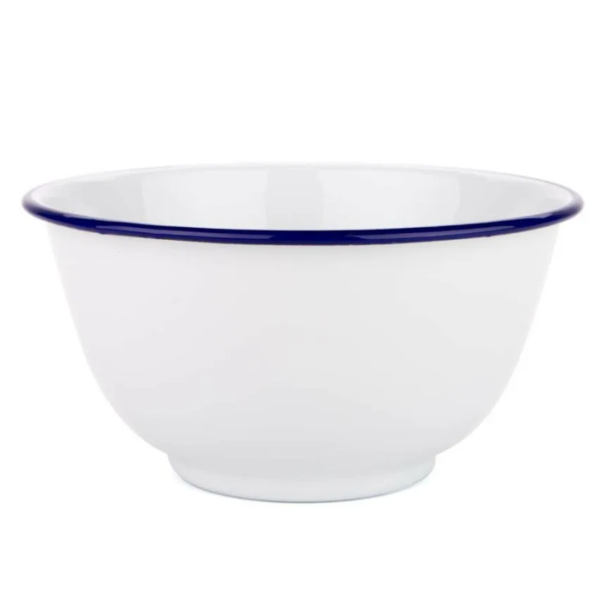 Mini 16cm Splatter white color Enamel iron Footed salad pasta Bowl
