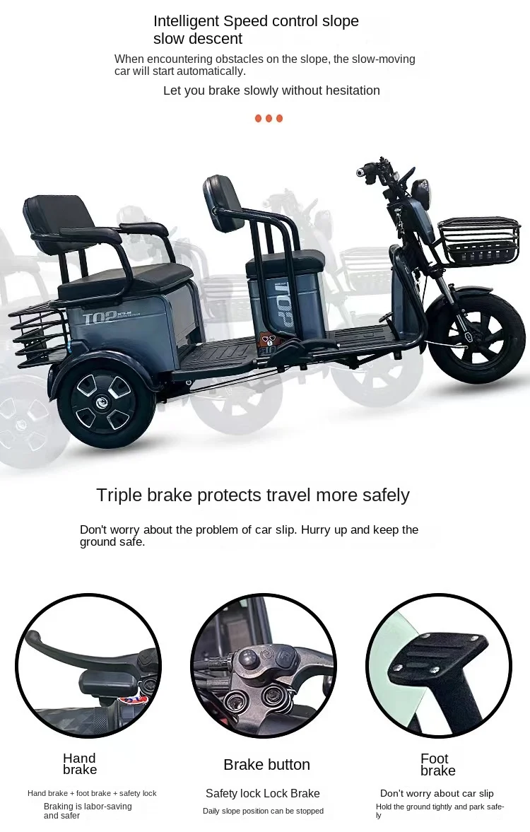 Three-Wheel tuk tuk gasoline cargo bike  refrigerated rickshaw pedicab toto motorcycle  cargo tricycle scooter electric tricycle