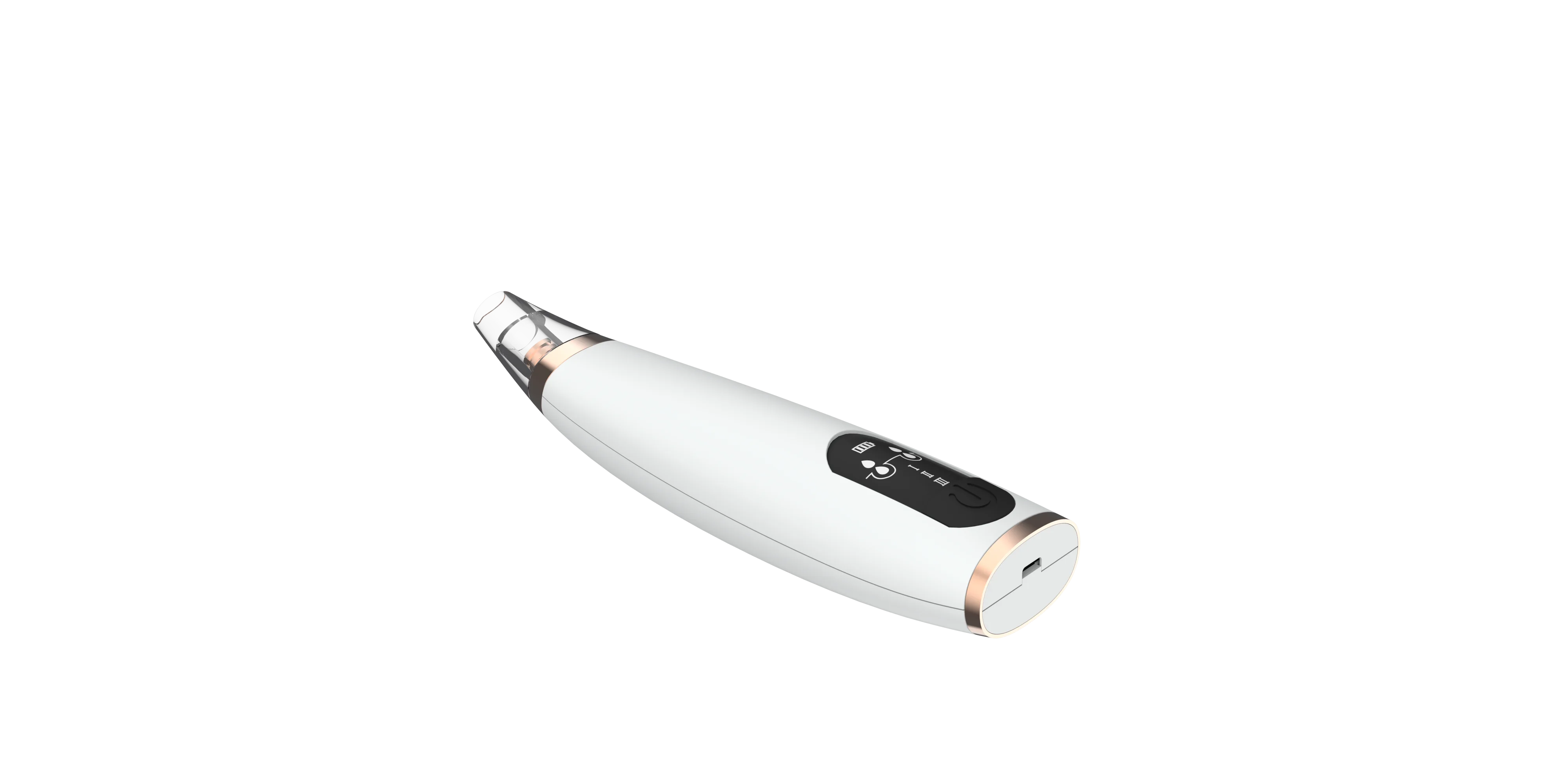X4 USB Rechargeable Pore Cleaner Visible Blackhead Remover Deep Cleaning Vacuum Suction Tool Household Application Black Battery