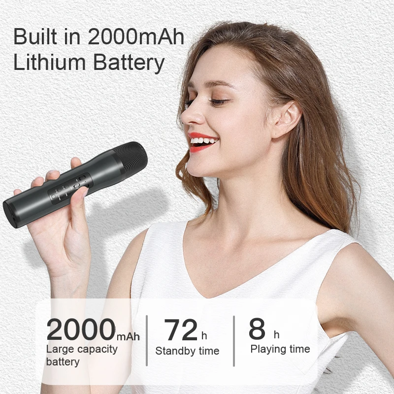 New Original Condenser Wireless Karaoke Player for Home Party KTV Music Singing Recorder Microphone