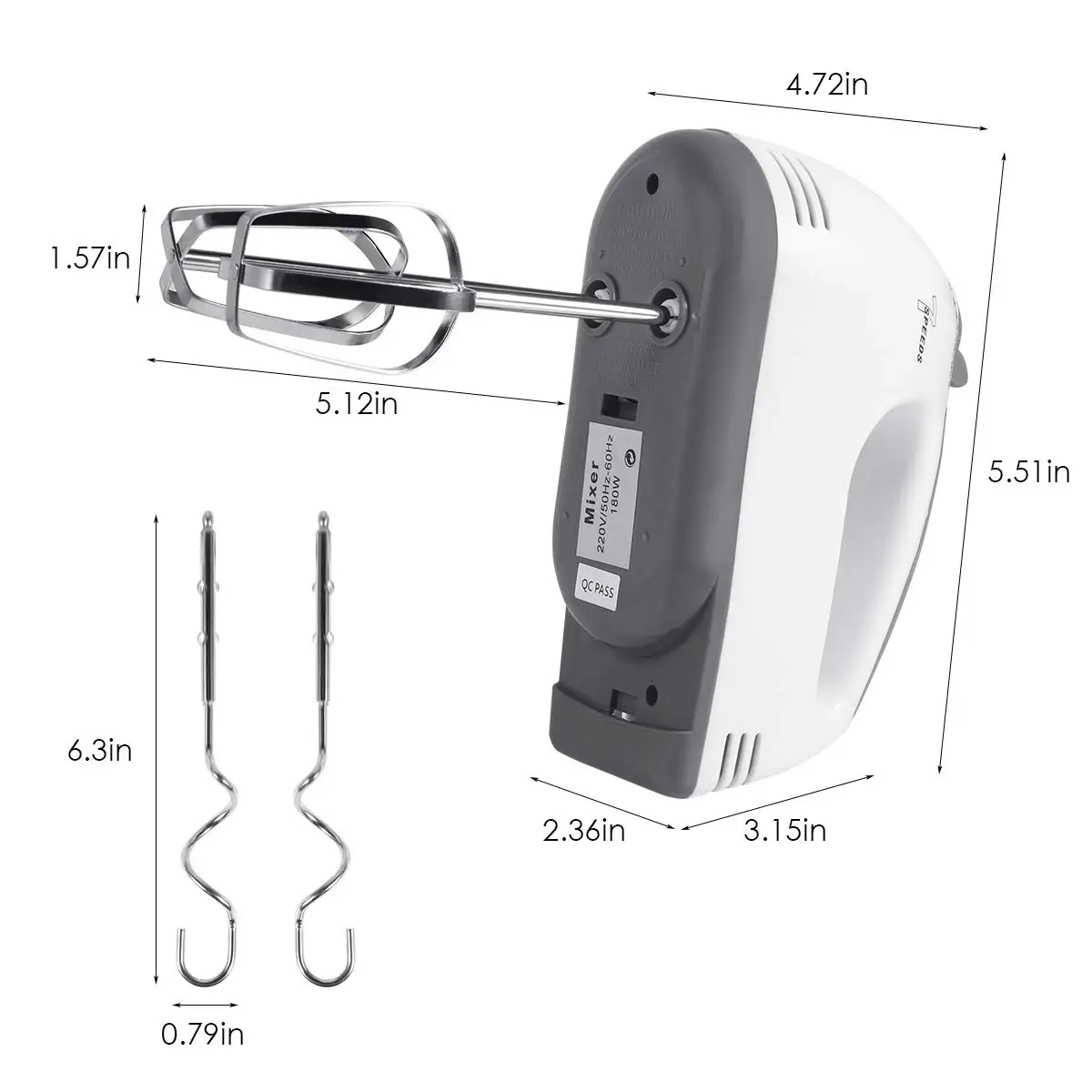High Efficient Usb Rechargeable Egg Beater Wireless Handheld Egg Food Mixer