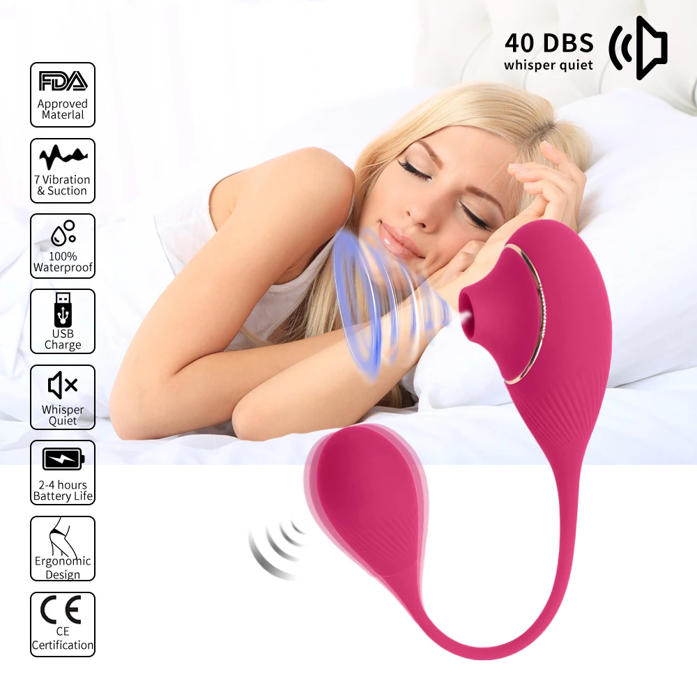 10 Vibration Speeds Luxury Suction Vibrating Egg for Girls