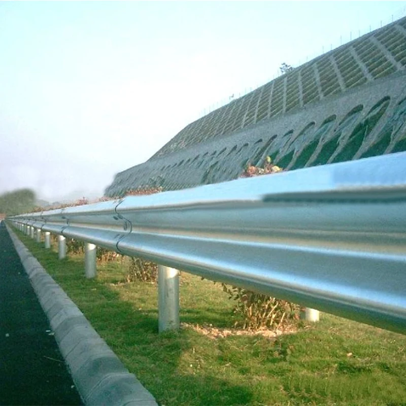 High Security Fence Metal W Beam Guardrail Highway Barrier Road Galvanized 3 Waves Guardrails Safety Barrier