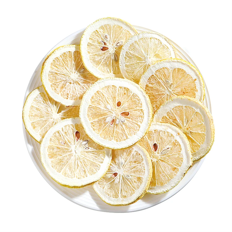 Hot Sale Freeze-dried Lemon Slices 100% Nature No Additive Lemon Tea Freeze Dried Lemon Slices Sugar Free