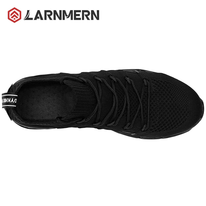 Steel Toe Breathable Safety Shoes Slip on Sneakers for Men Women Lightweight Comfortable Work Shoes Anti-slip Anti-smash Black