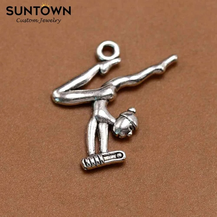 Suntown Fashion Accessory Athlete Man Sport Pendant Yoga Pendant Gymnast Pendant Charms Alloy Charms Wholesale Jewelry Findings
