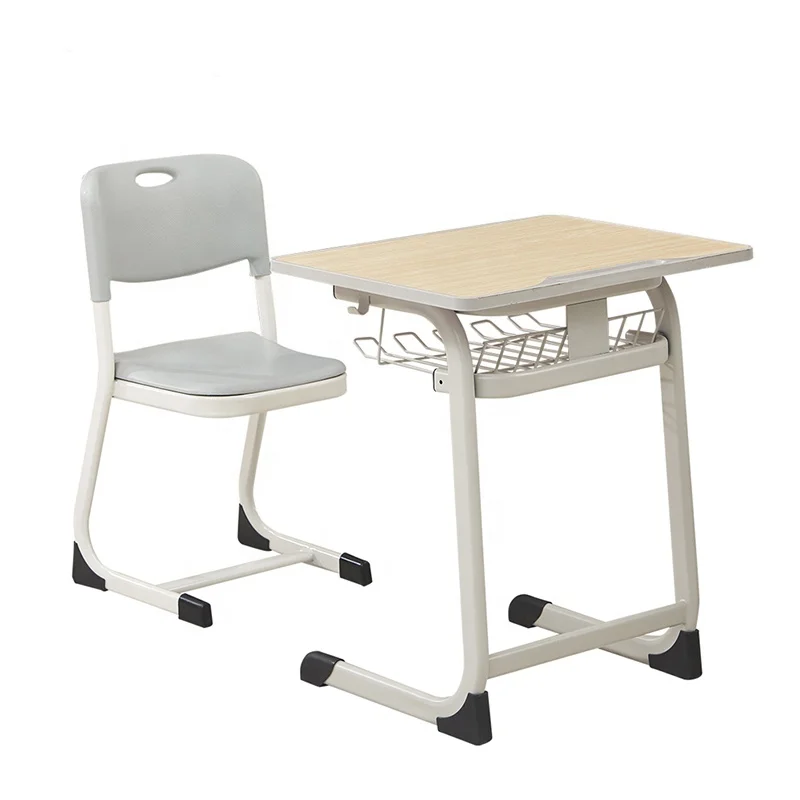 School chair HDPE standard sized children school desk and chairs for primary to middle school