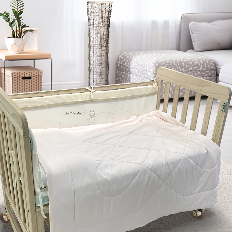 Fluffy Knitted Baby Quilt Comfortable Comfy Throw Blanket Cotton Quilted Toddler Blanket Breathable Warm for Boys Girls