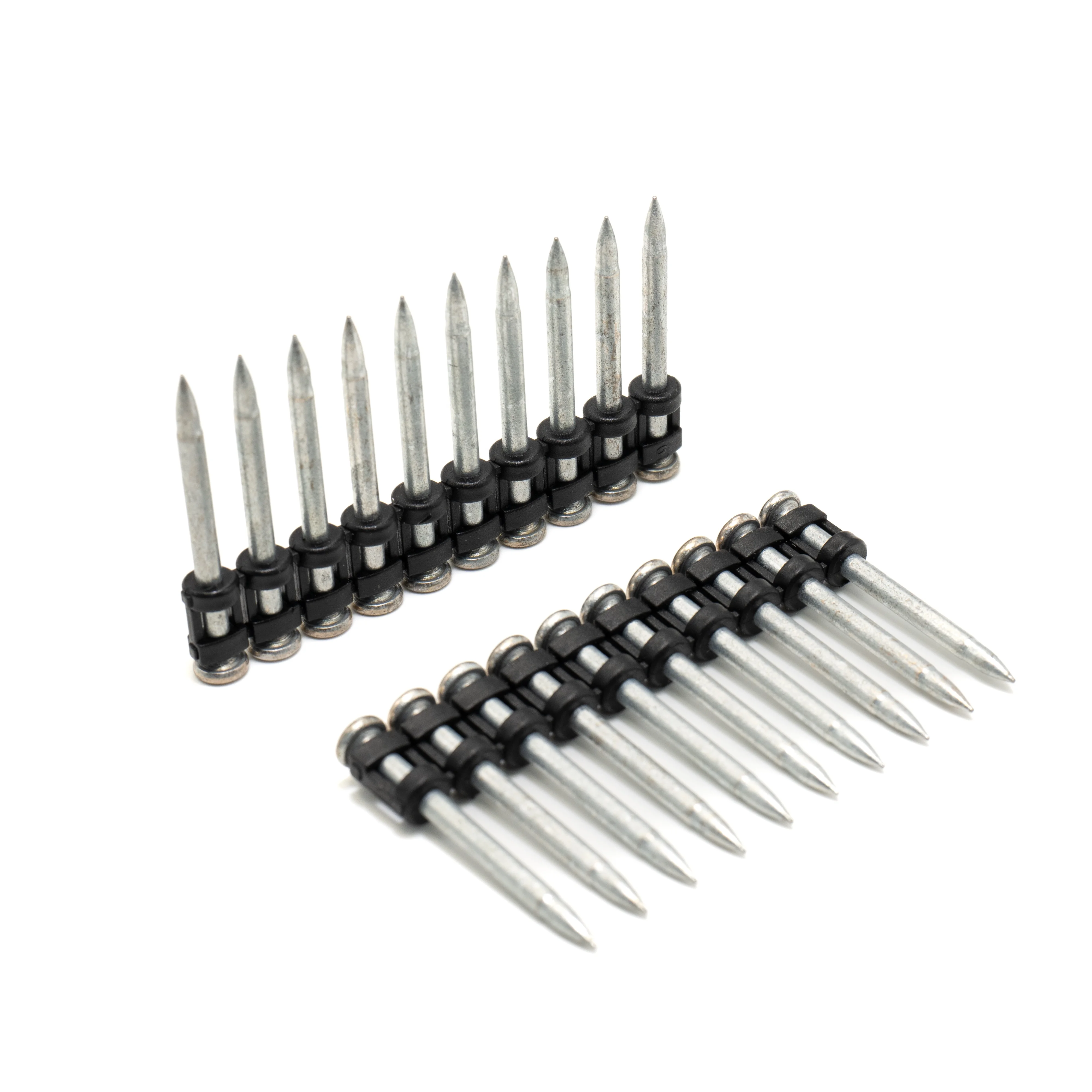 Collated gas nail for concrete gun Plastic row Nails steel Nails gas pin actuated fastener system