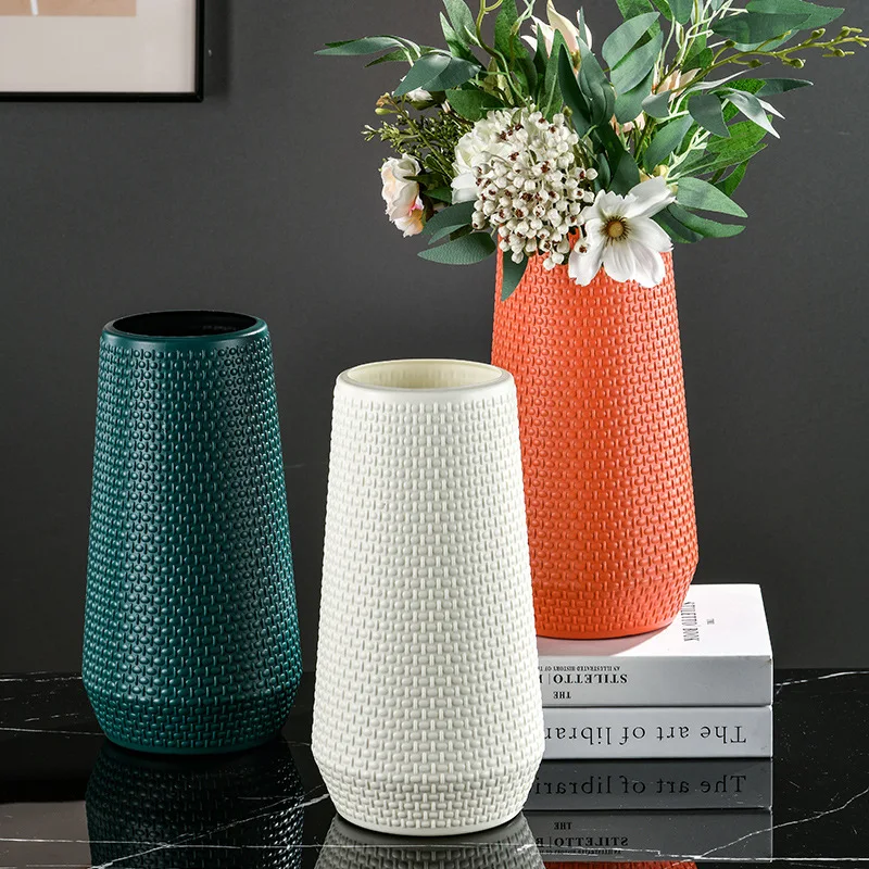 Elegant Large Plastic Vase INS Hydroponic Flower Decoration Vase