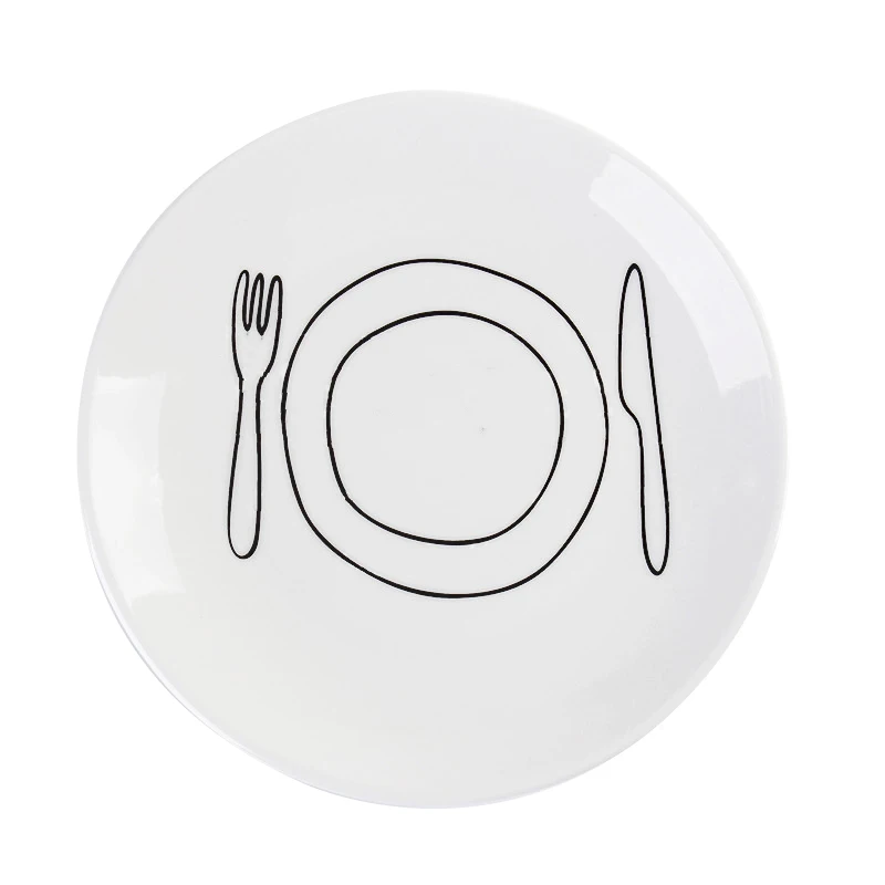 Ceramic plates with your own design custom printing porcelain dish personalized logo