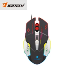 Jertech JR810 Breathing Led Light Pc Mouse Laptop Universal Usb Wired Mouse 5 Hyperesponse Buttons 6400 DPI Optical Mouse
