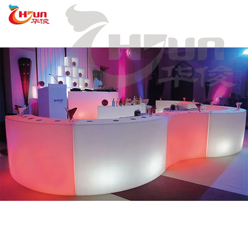 Factory price illuminated bar table remote control led lighting bar counter