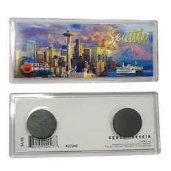 big rectangle two round magnets acrylic island view photo fridge magnet