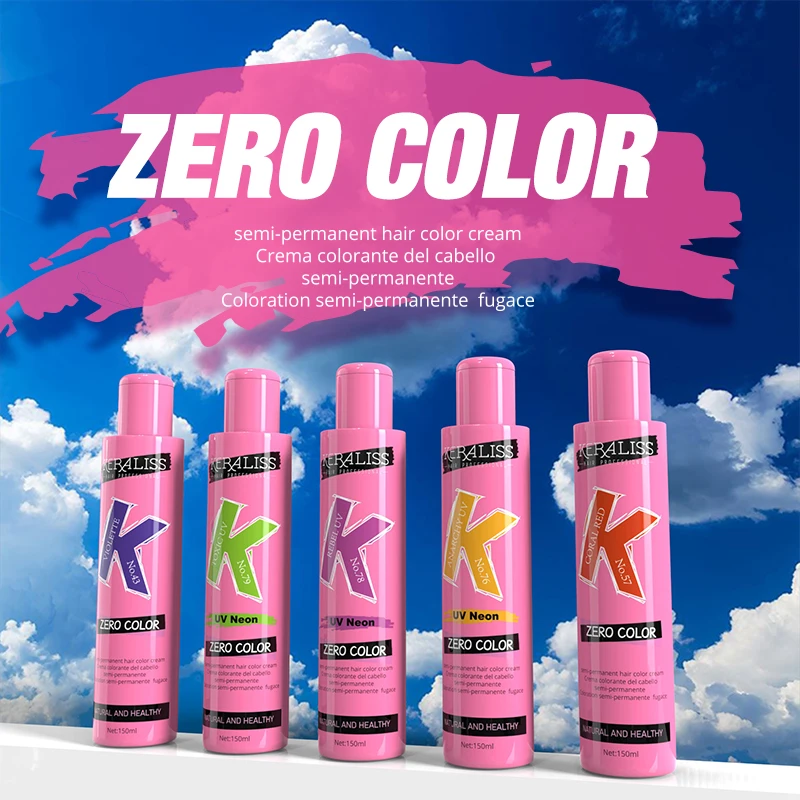 Wholesale 40 Colors 150ml UV Color Peroxide-Free hair care conditioner Semi Permanent Color Cream