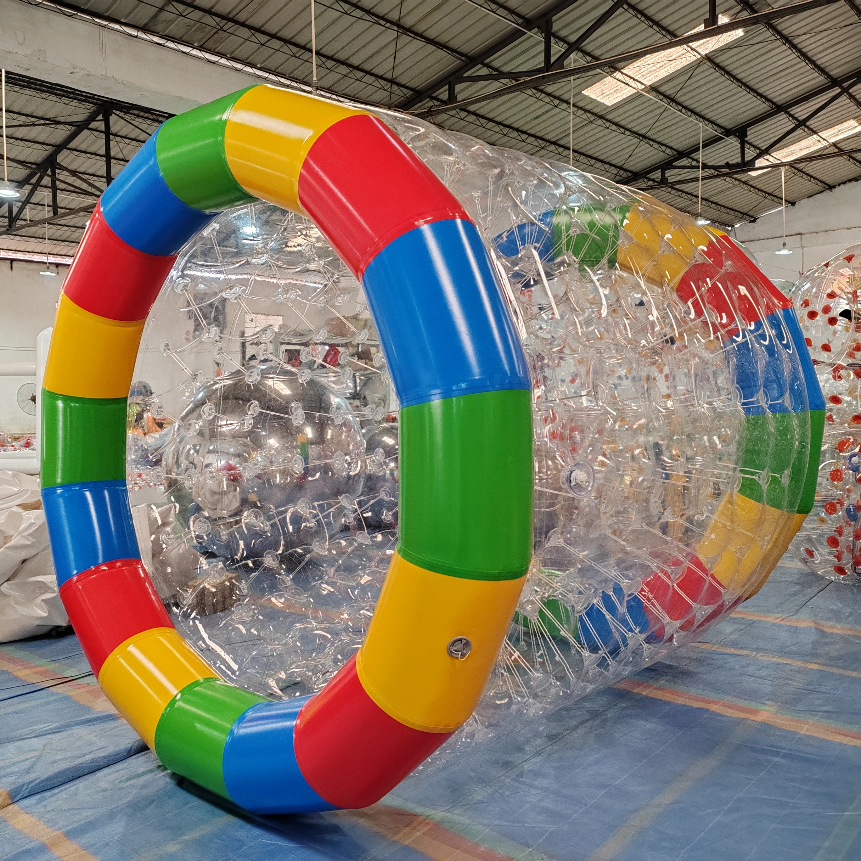 Custom Water Park Game Equipment Inflatable Roller Inflatable Water Walking Roller Game