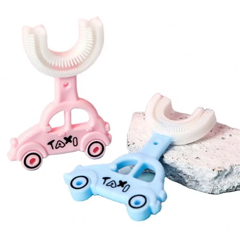 Kids Teeth Oral Care Cleaning Children Cartoon 360 Degree U-shaped Car Toothbrush Baby Toothbrush