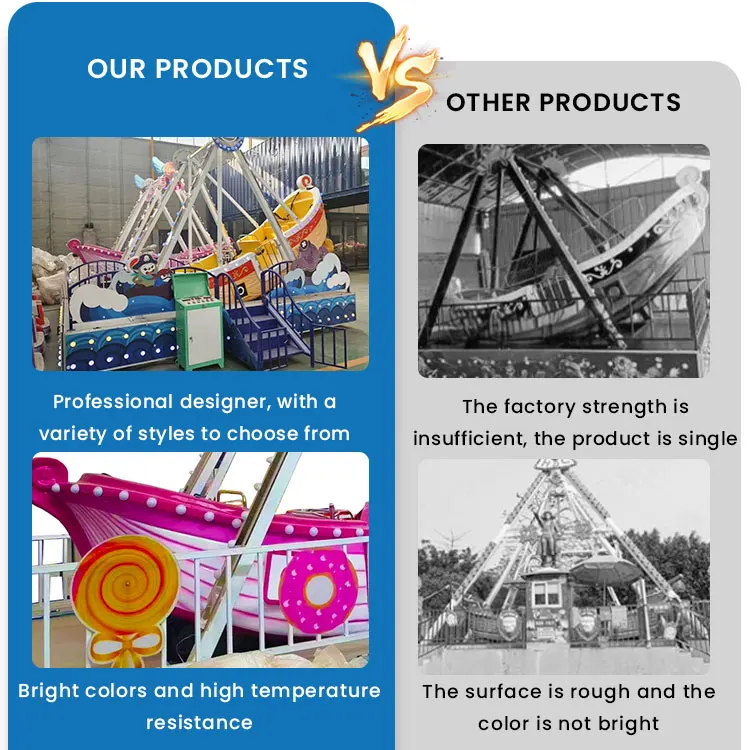 Best factory price amusement park ride pirate ship for sale wooden pirate ship playground for kids