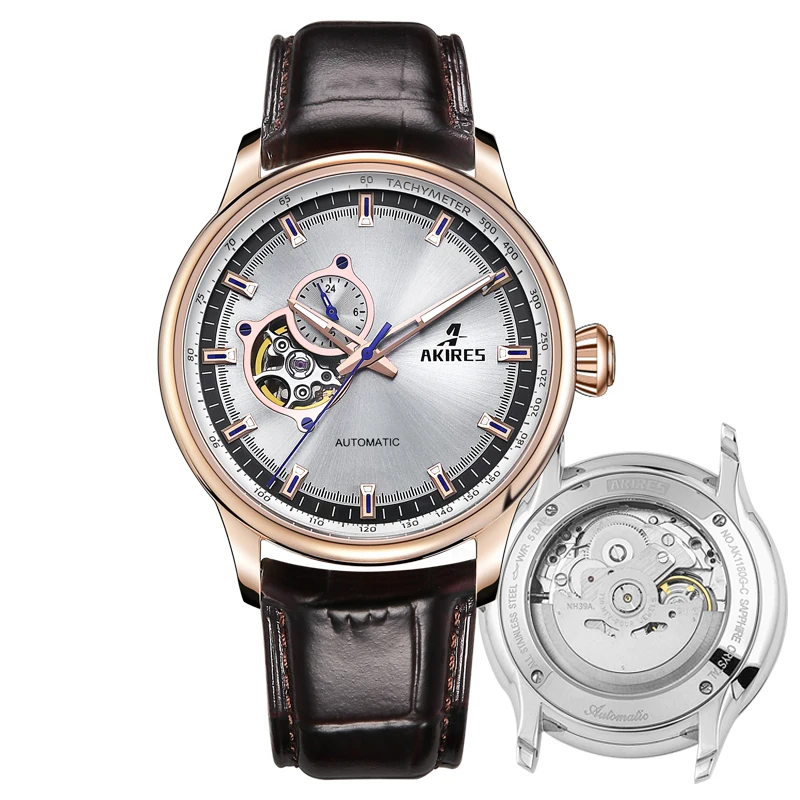 Hot sale 40mm sapphire date 10ATM automatic luxury Men mechanical watch skeleton oem watch